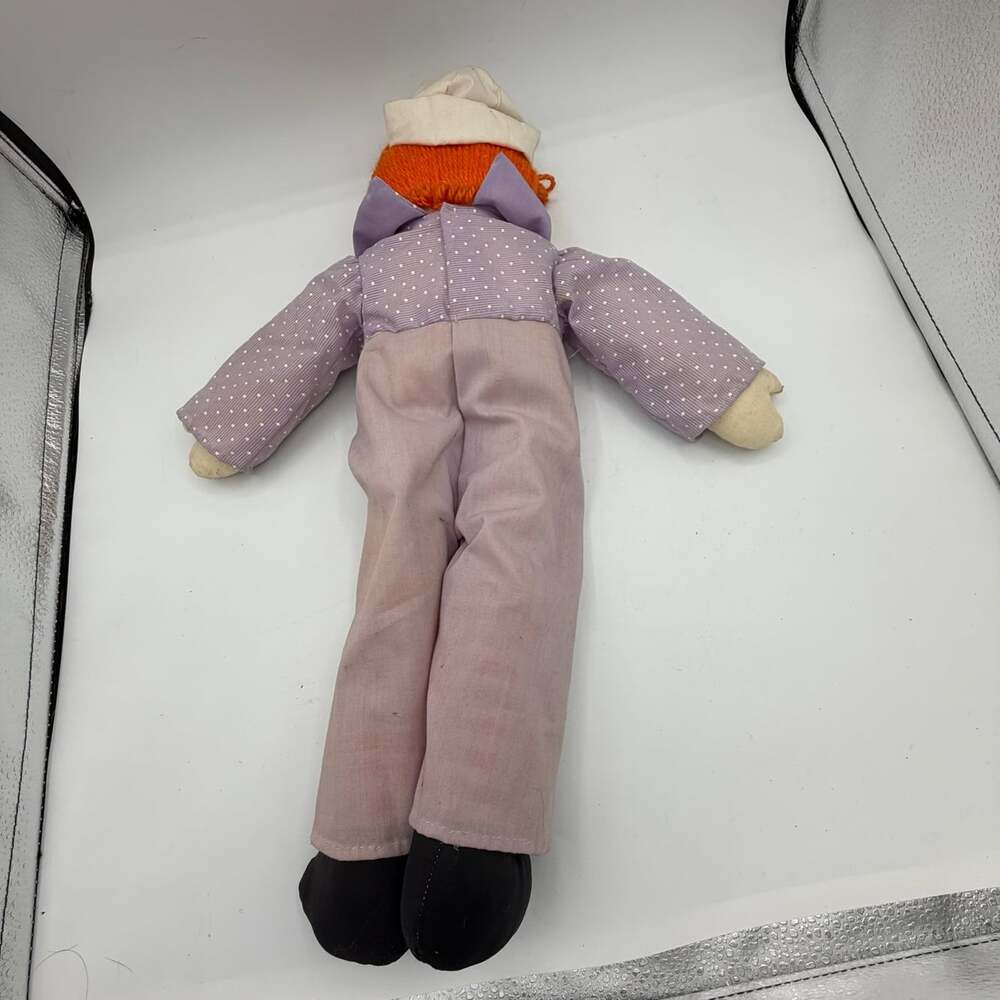 VTG Handmade Raggedy Andy Dolls Soft 18” Vintage Wearing Purple - Picture 5 of 9